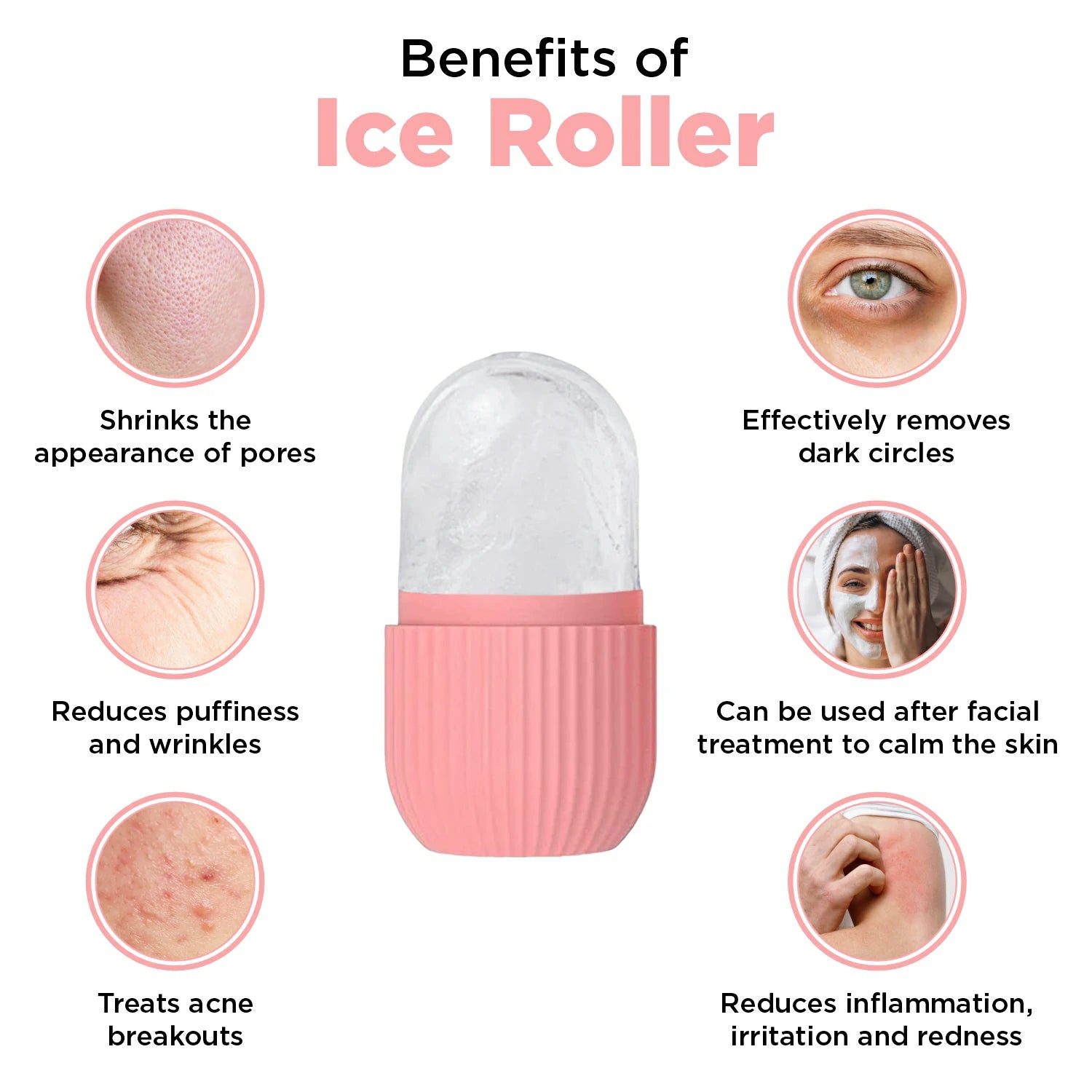 2-in-1 Silicone Ice Roller and Facial Scrubber