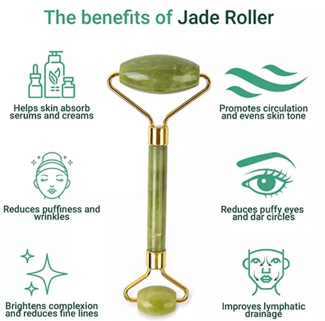 Flawless Jade Roller With Stone (marble)